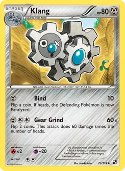 Klang card from Black & White, number 75/114