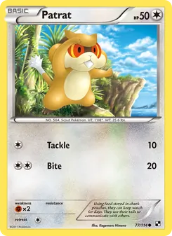 Patrat card from Black & White, number 77/114