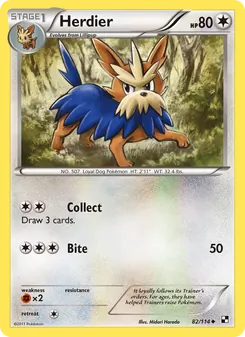 Herdier card from Black & White, number 82/114