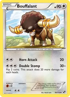 Bouffalant card from Black & White, number 90/114