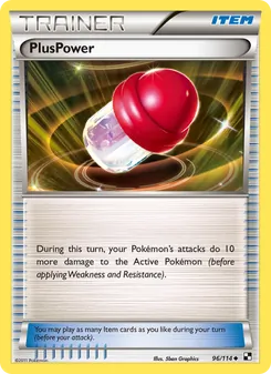 PlusPower card from Black & White, number 96/114