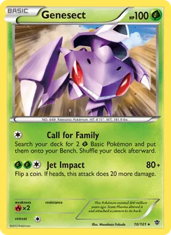 Genesect card from Plasma Blast, number 10/101