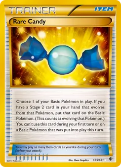 Rare Candy card from Plasma Blast, number 105/101
