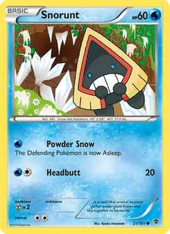Snorunt card from Plasma Blast, number 21/101