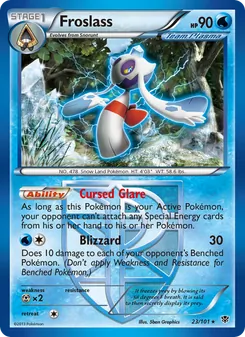 Froslass card from Plasma Blast, number 23/101