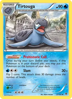 Tirtouga card from Plasma Blast, number 27/101