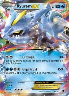 Kyurem-EX card from Plasma Blast, number 30/101