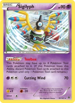 Sigilyph card from Plasma Blast, number 41/101