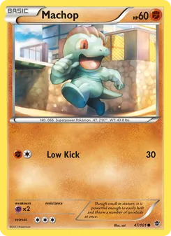 Machop card from Plasma Blast, number 47/101