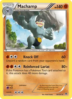 Machamp card from Plasma Blast, number 50/101