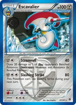 Escavalier card from Plasma Blast, number 61/101