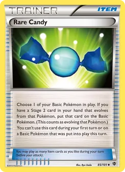 Rare Candy card from Plasma Blast, number 85/101