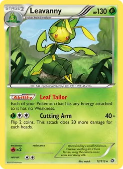 Leavanny card from Legendary Treasures, number 12/113