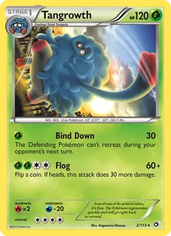 Tangrowth card from Legendary Treasures, number 2/113