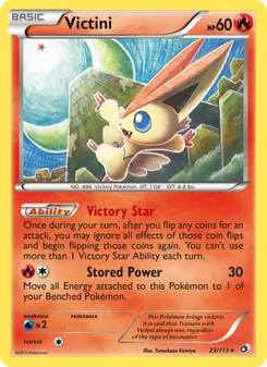 Victini card from Legendary Treasures, number 23/113