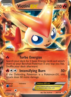 Victini-EX card from Legendary Treasures, number 24/113