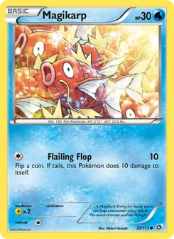 Magikarp card from Legendary Treasures, number 30/113