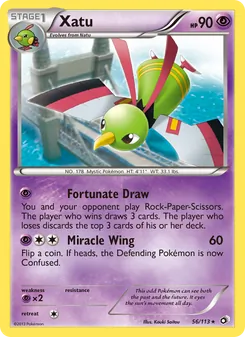 Xatu card from Legendary Treasures, number 56/113
