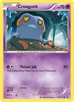 Croagunk card from Legendary Treasures, number 62/113
