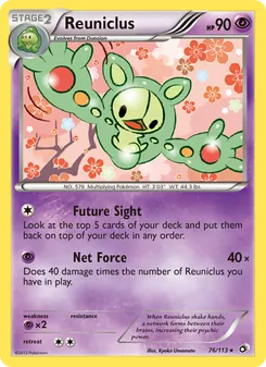 Reuniclus card from Legendary Treasures, number 76/113