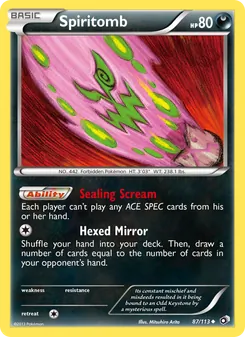 Spiritomb card from Legendary Treasures, number 87/113