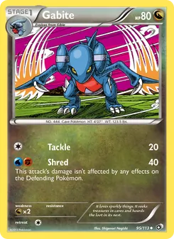 Gabite card from Legendary Treasures, number 95/113