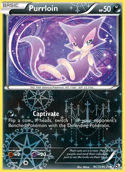 Purrloin card from Legendary Treasures, number RC13/113