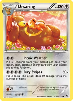 Ursaring card from Legendary Treasures, number RC16/113