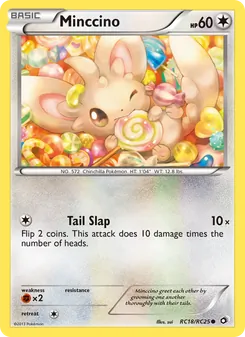 Minccino card from Legendary Treasures, number RC18/113