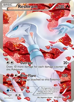 Reshiram card from Legendary Treasures, number RC22/113