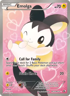 Emolga card from Legendary Treasures, number RC23/113