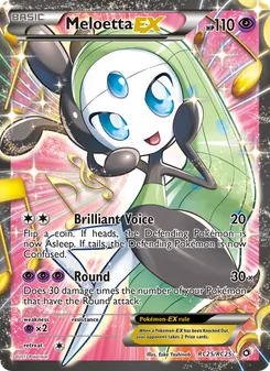 Meloetta-EX card from Legendary Treasures, number RC25/113