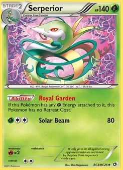 Serperior card from Legendary Treasures, number RC3/113