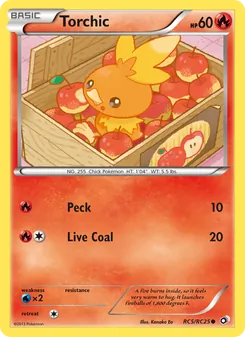 Torchic card from Legendary Treasures, number RC5/113