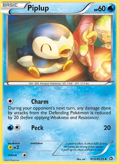 Piplup card from Legendary Treasures, number RC6/113