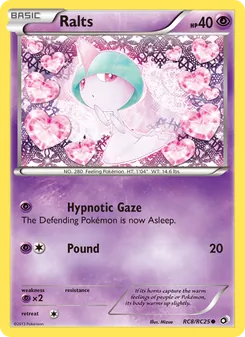 Ralts card from Legendary Treasures, number RC8/113
