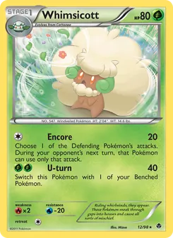 Whimsicott card from Emerging Powers, number 12/98