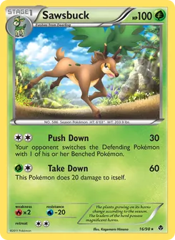 Sawsbuck card from Emerging Powers, number 16/98