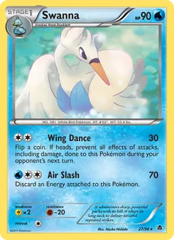 Swanna card from Emerging Powers, number 27/98