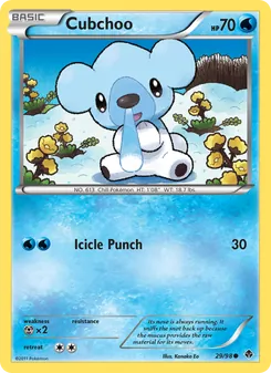 Cubchoo card from Emerging Powers, number 29/98