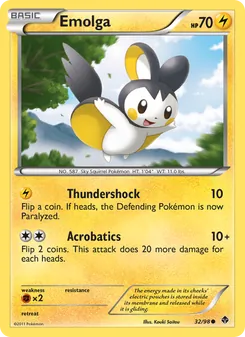 Emolga card from Emerging Powers, number 32/98