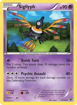 Sigilyph card from Emerging Powers, number 42/98