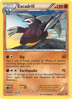 Excadrill card from Emerging Powers, number 57/98