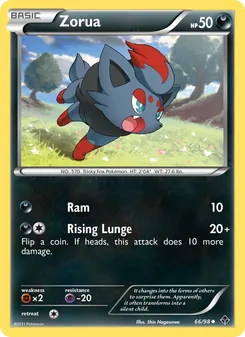 Zorua card from Emerging Powers, number 66/98