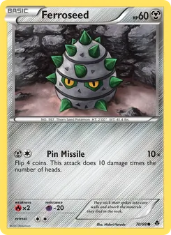 Ferroseed card from Emerging Powers, number 70/98