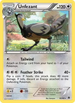 Unfezant card from Emerging Powers, number 82/98