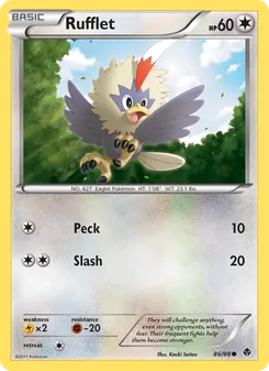 Rufflet card from Emerging Powers, number 86/98