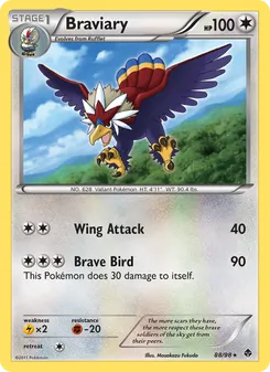 Braviary card from Emerging Powers, number 88/98