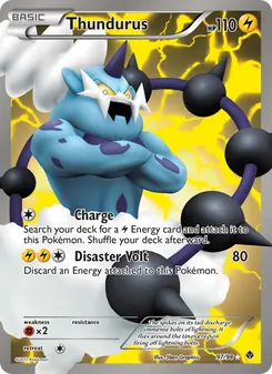 Thundurus card from Emerging Powers, number 97/98