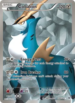 Cobalion card from Noble Victories, number 100/101